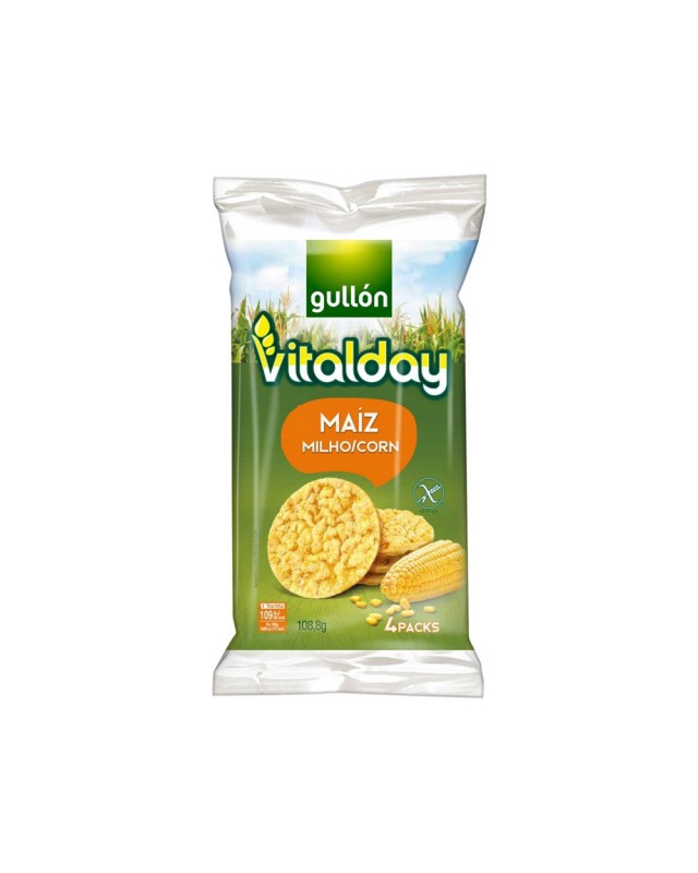 Tortitas de maiz gullon vitalday 108 gr paquete de 4 unidades de 27,5 g