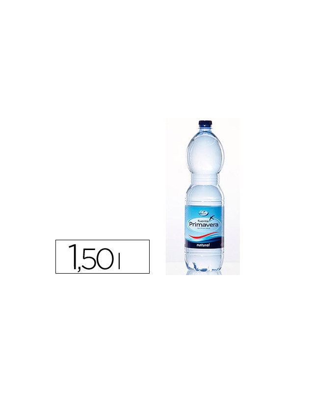 Agua mineral natural fuente primavera botella de 1,5 l