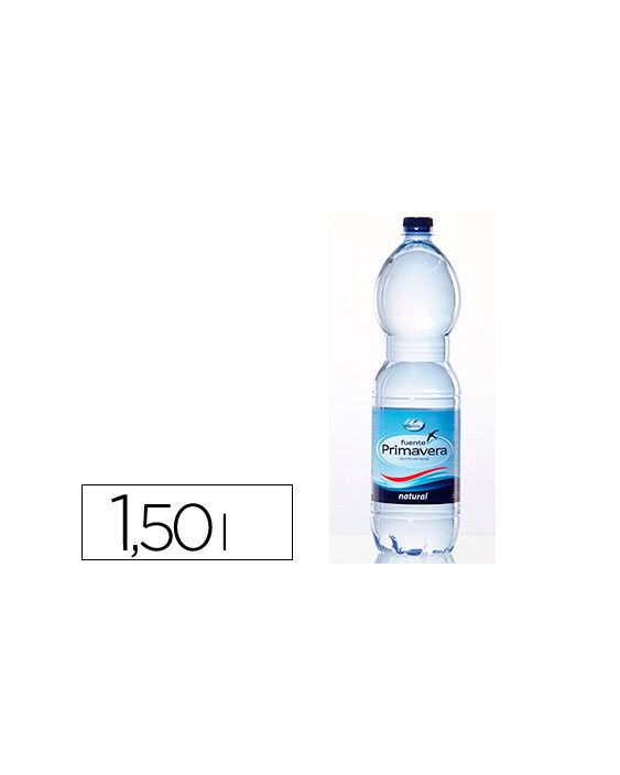 Agua mineral natural fuente primavera botella de 1,5 l