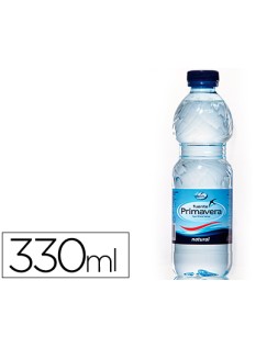 Agua mineral natural fuente primavera botella de 330 ml