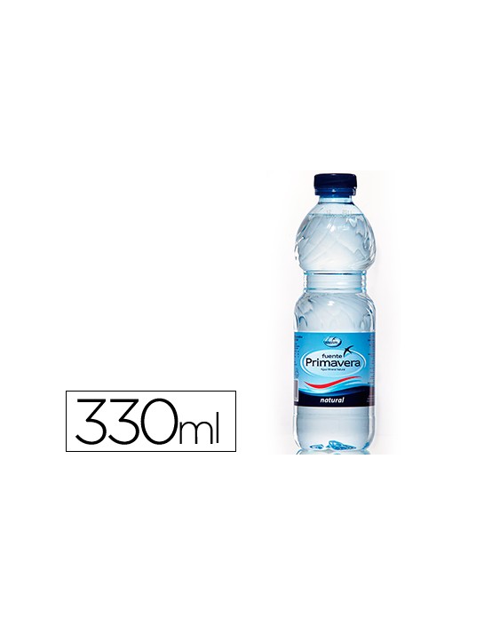 Agua mineral natural fuente primavera botella de 330 ml