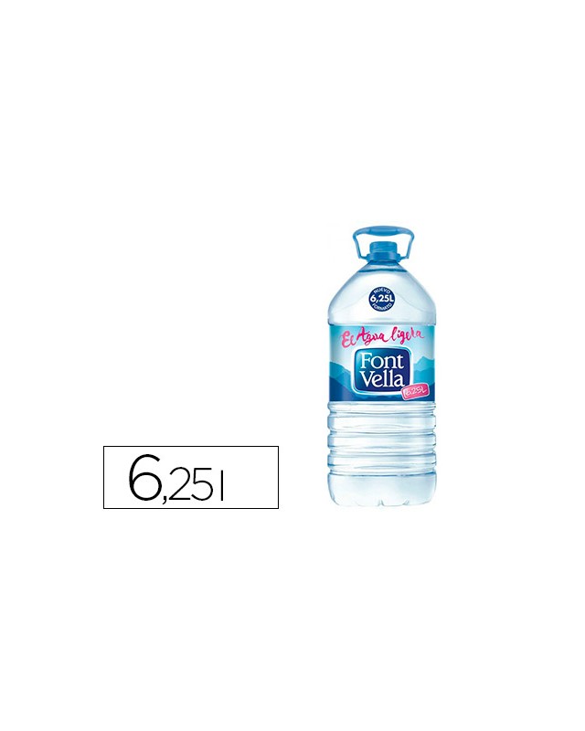 Agua mineral natural font vella sant hilari garrafa 6,25 l