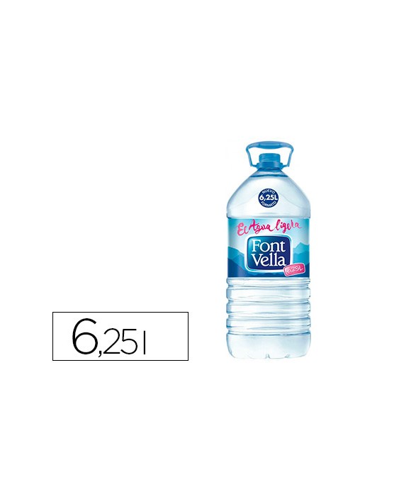 Agua mineral natural font vella sant hilari garrafa 6,25 l