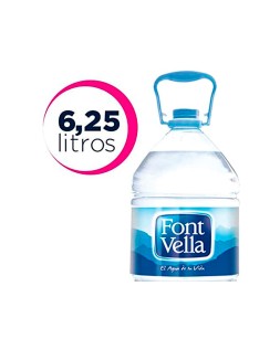 Agua mineral natural font vella sant hilari garrafa 6,25 l