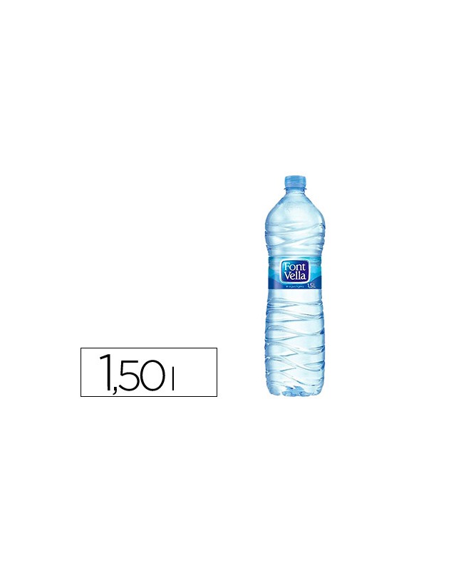 Agua mineral natural font vella botella sant hilari 1,5 l