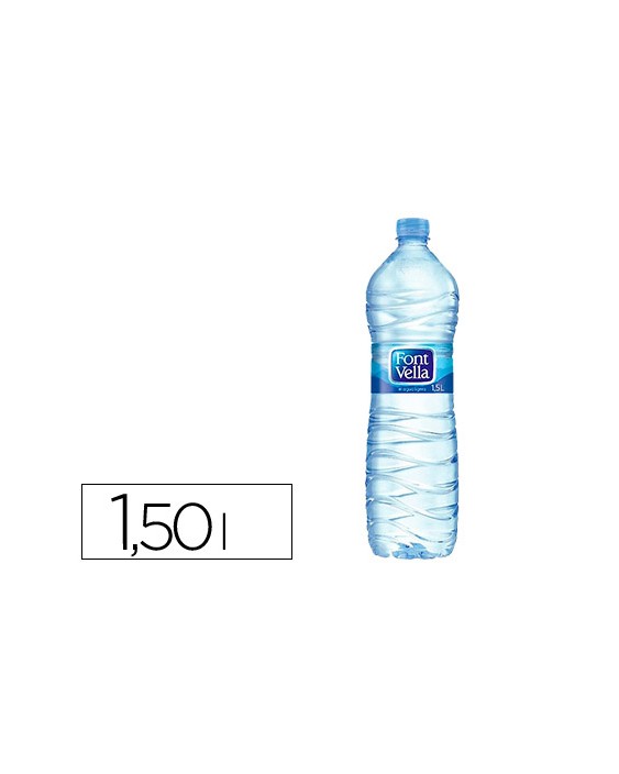Agua mineral natural font vella botella sant hilari 1,5 l