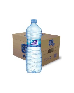 Agua mineral natural font vella botella sant hilari 1,5 l