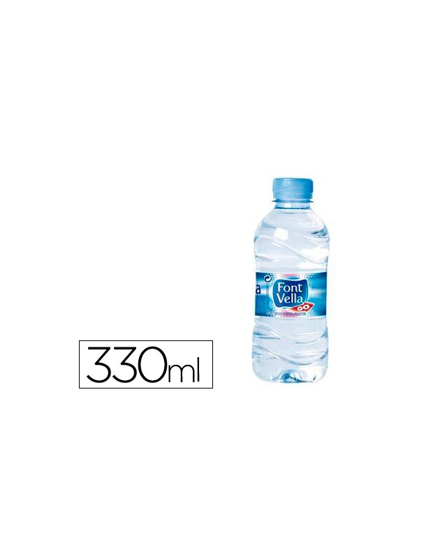 Agua mineral natural font vella botella sant hilari 330 ml