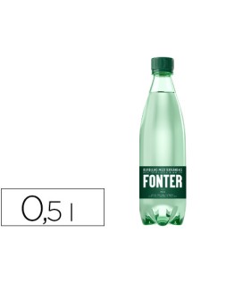 Agua mineral natural con gas fonter botella de 500 ml
