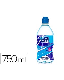 Agua mineral natural font vella botella de 750 ml