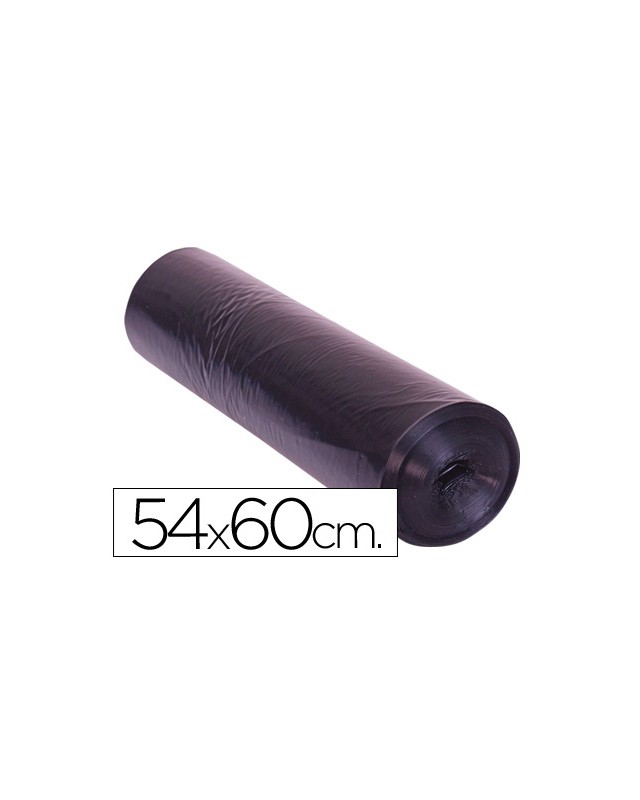 Bolsa basura domestica negra 54x60 galga 100 rollo de 25 unidades