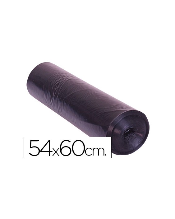 Bolsa basura domestica negra 54x60 galga 100 rollo de 25 unidades