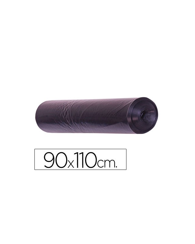 Bolsa basura industrial negra 90x110cm galga 200 rollo de 10 unidades