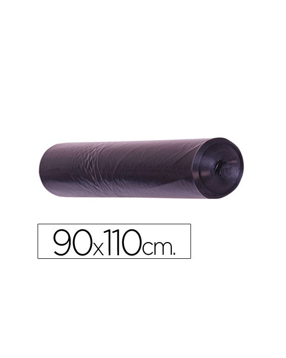 Bolsa basura industrial negra 90x110cm galga 200 rollo de 10 unidades