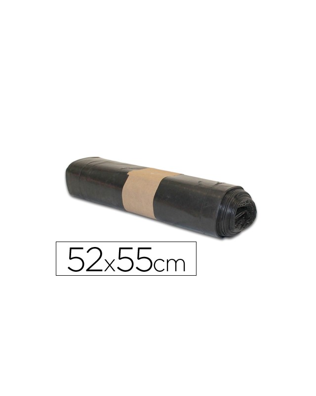 Bolsa basura domestica negra 52x55cm galga 70 especial papeleras rollo de 20 unidades