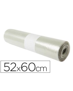 Bolsa basura domestica translucida 52x60cm galga 70 rollo de 20 unidades