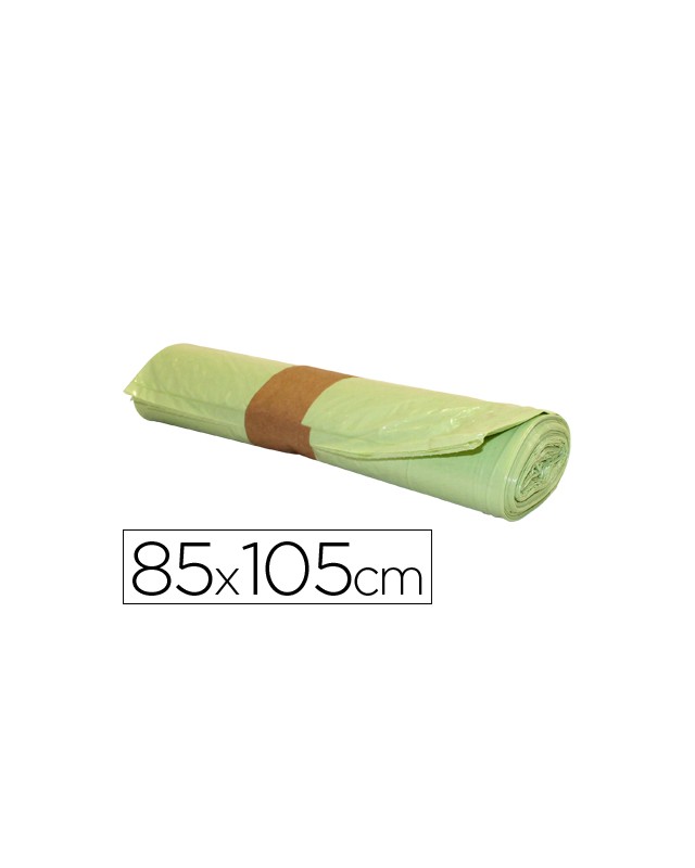 Bolsa basura industrial amarilla 85x105cm galga 110 rollo de 10 unidades