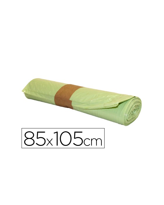 Bolsa basura industrial amarilla 85x105cm galga 110 rollo de 10 unidades