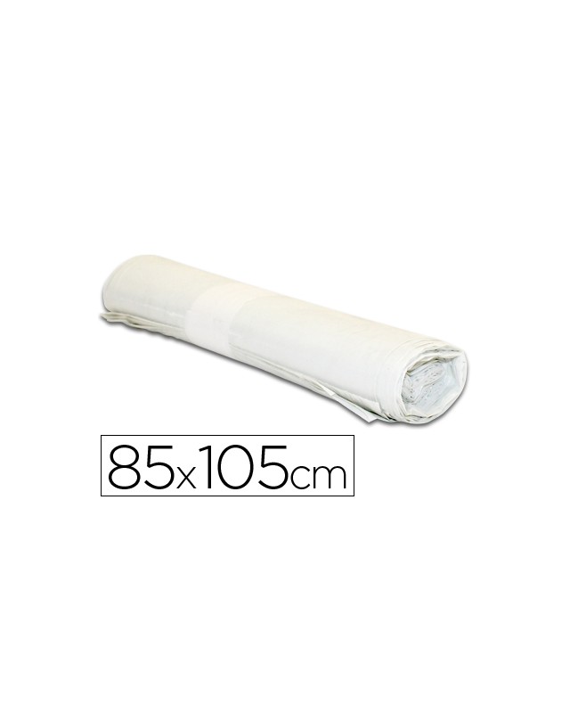Bolsa basura industrial blanca 85x105cm galga 110 rollo de 10 unidades