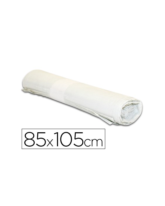 Bolsa basura industrial blanca 85x105cm galga 110 rollo de 10 unidades