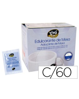 Edulcorante vivochef de facil disolucion caja de 60 sobres