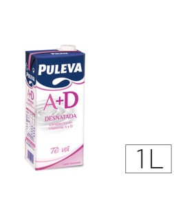 Leche puleva desnatada brik de 1 litro