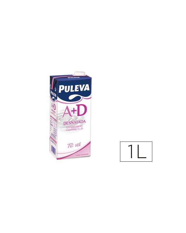 Leche puleva desnatada brik de 1 litro