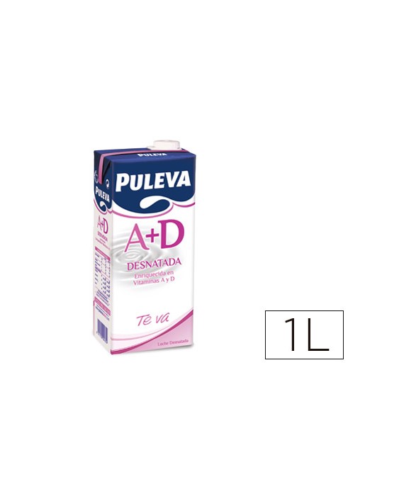 Leche puleva desnatada brik de 1 litro