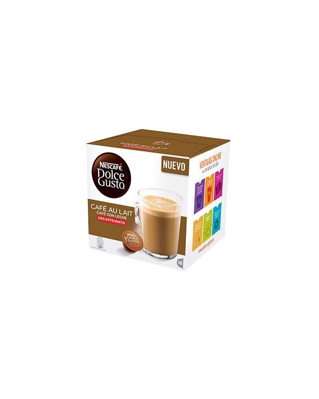 Cafe dolce gusto cafe con leche descafeinado monodosis caja de 16 unidades