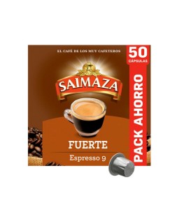 Cafe saimaza fuerte espresso intensidad 9 caja de 50 capsulas compatible nespresso