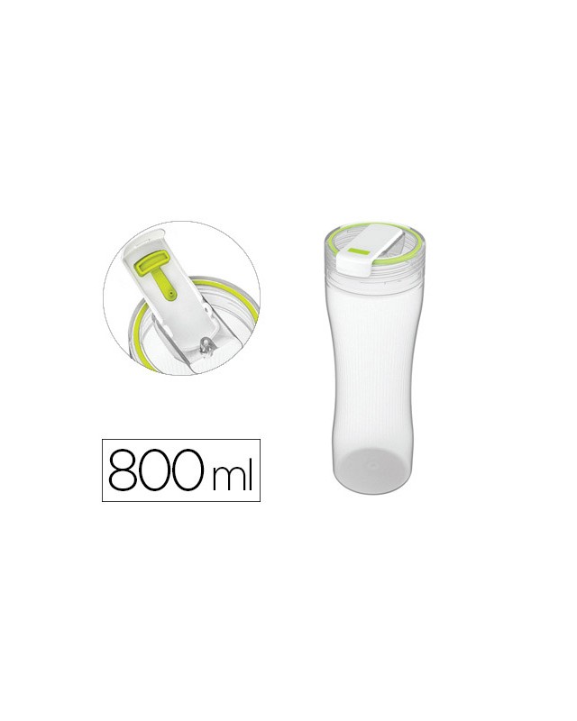 Vaso bebidas offisys capacidad 0,8 l doble apertura limpieza facil 100% hermetico 81x240 mm