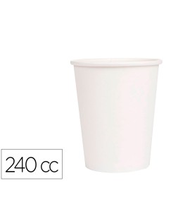 Vaso termico carton blanco 240 cc paquete de 50 unidades