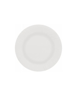 Plato papel reciclable blanco 18 cm paquete 50 unidades