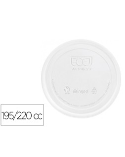 Tapa de plastico biodegradable para vaso de 195/220 cc paquete de 100 unidades
