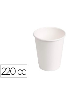 Vaso termico de carton blanco 220 cc paquete de 50 unidades