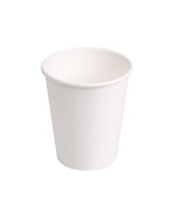 Vaso termico de carton blanco 220 cc paquete de 50 unidades