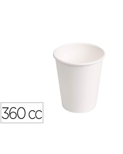 Vaso termico de carton blanco 360 cc paquete de 50 unidades