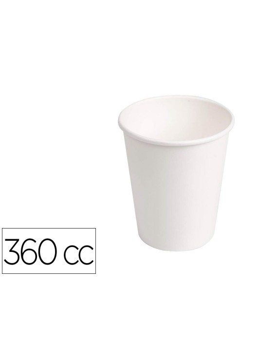 Vaso termico de carton blanco 360 cc paquete de 50 unidades