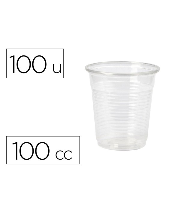 Vaso de plastico transparente 100 cc paquete de 100 unidades
