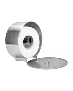 Dispensador q-connect de papel higienico jumbo acero inoxidable 115x254x265 mm