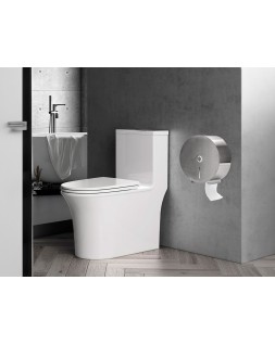 Dispensador q-connect de papel higienico jumbo acero inoxidable 115x254x265 mm