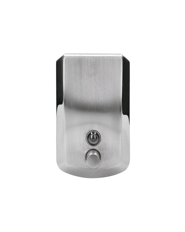 Dispensador manual q-connect de jabon 800 ml acero inoxidable 115x56x179mm