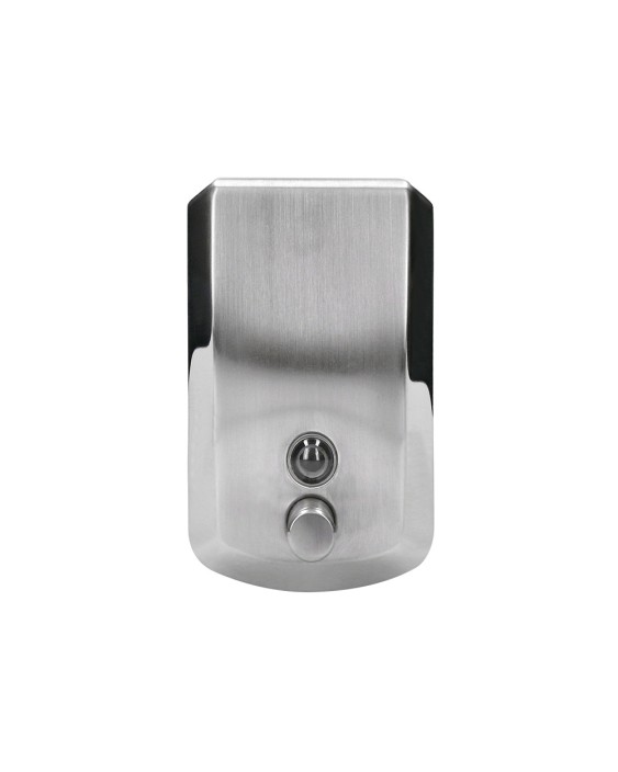 Dispensador manual q-connect de jabon 800 ml acero inoxidable 115x56x179mm