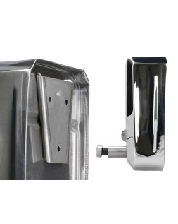 Dispensador manual q-connect de jabon 800 ml acero inoxidable 115x56x179mm