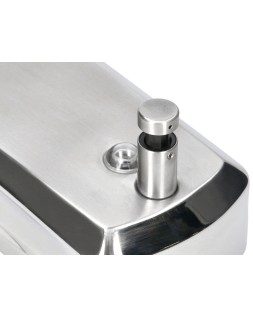 Dispensador manual q-connect de jabon 800 ml acero inoxidable 115x56x179mm
