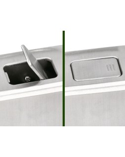 Dispensador manual q-connect de jabon 800 ml acero inoxidable 115x56x179mm