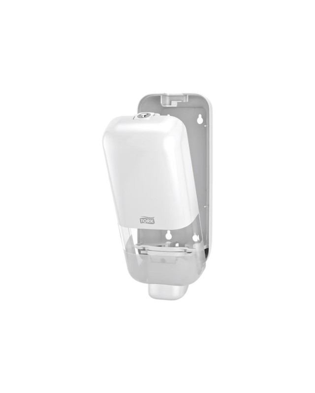 Dispensador de jabon y desinfectante tork s4 plastico blanco capacidad 1000 ml 305x122x106 mm