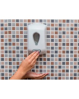 Dispensador gel lavamanos dahi abs color blanco capacidad 0,9l 210x128x90 mm