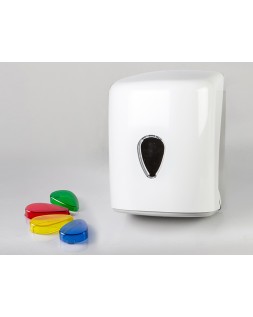 Dispensador papel secamanos dahi mecha abs color blanco 321x207x220 mm