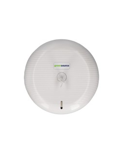 Dispensador papel higienico industrial greensource extraccion central compacto fabricado en abs blanco